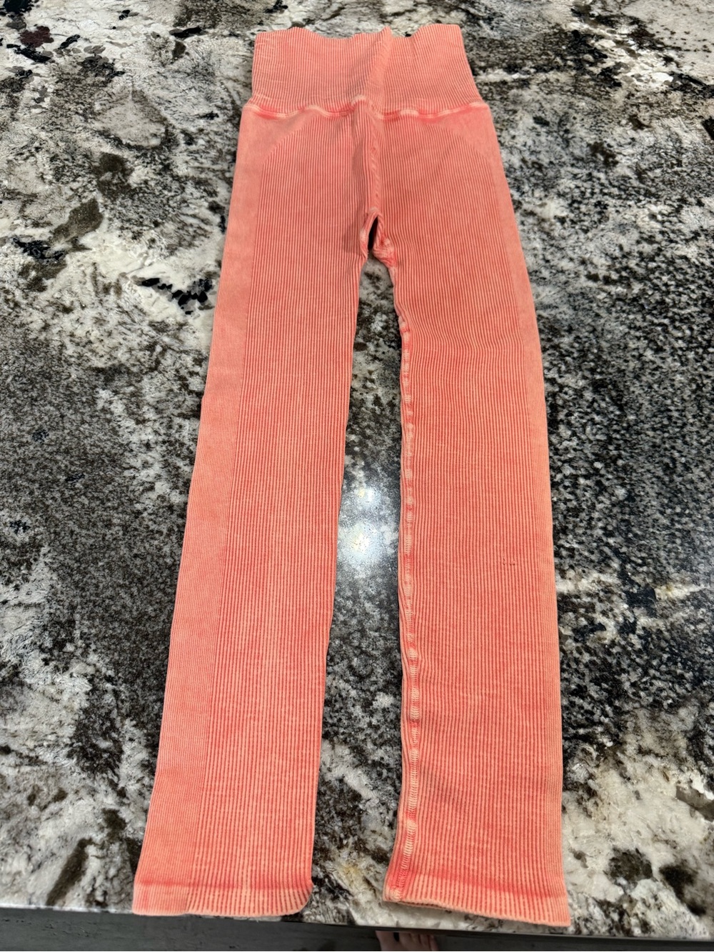 Free People Coral Ribbed Flare Wide-Leg Jeans